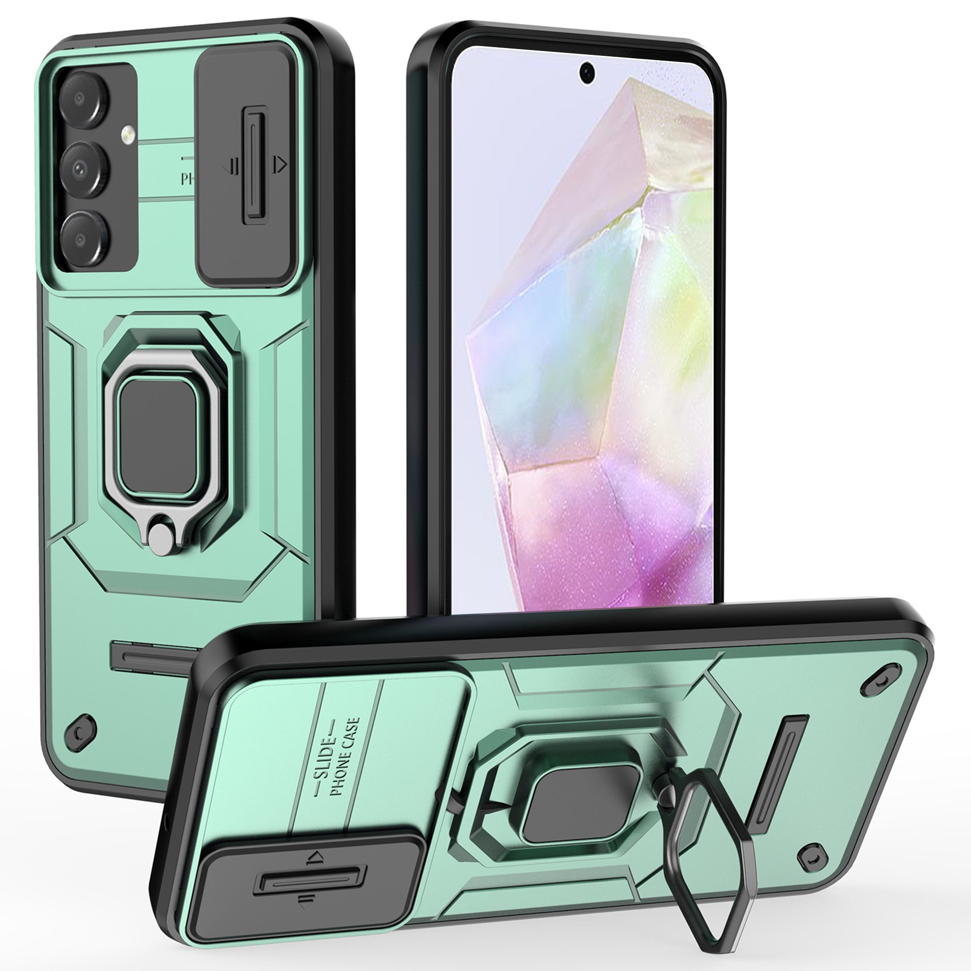 For Samsung Galaxy A15 4G / A15 5G Protective Case Slide Lens Cover PC+TPU Phone Shell For Samsung Galaxy A15 4G / A15 5G Protective Case Slide Lens Cover PC+TPU Phone Shell